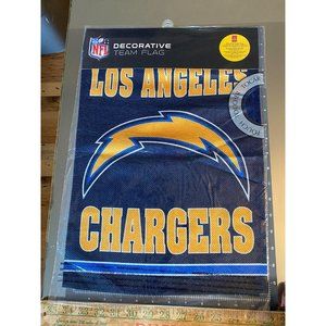NFL Los Angeles Chargers Double Sided Football Team Fabric Flag 12.5" x 18" New